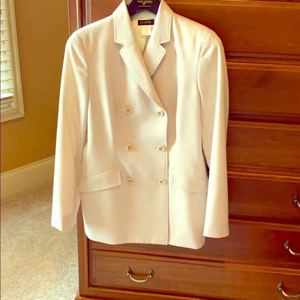 JCrew khaki skirt suit